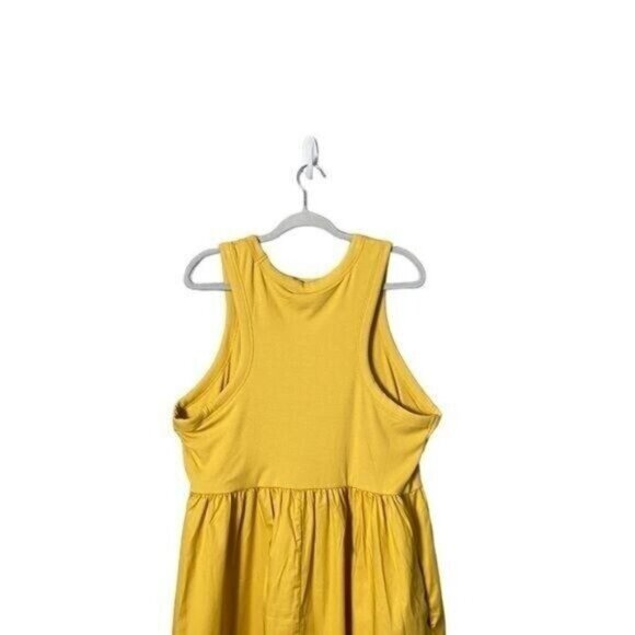 Old Navy Maxi‎ Dress 3X Cottagecore Balletcore Bohemian Peasant Beachy Yellow - Picture 10 of 13